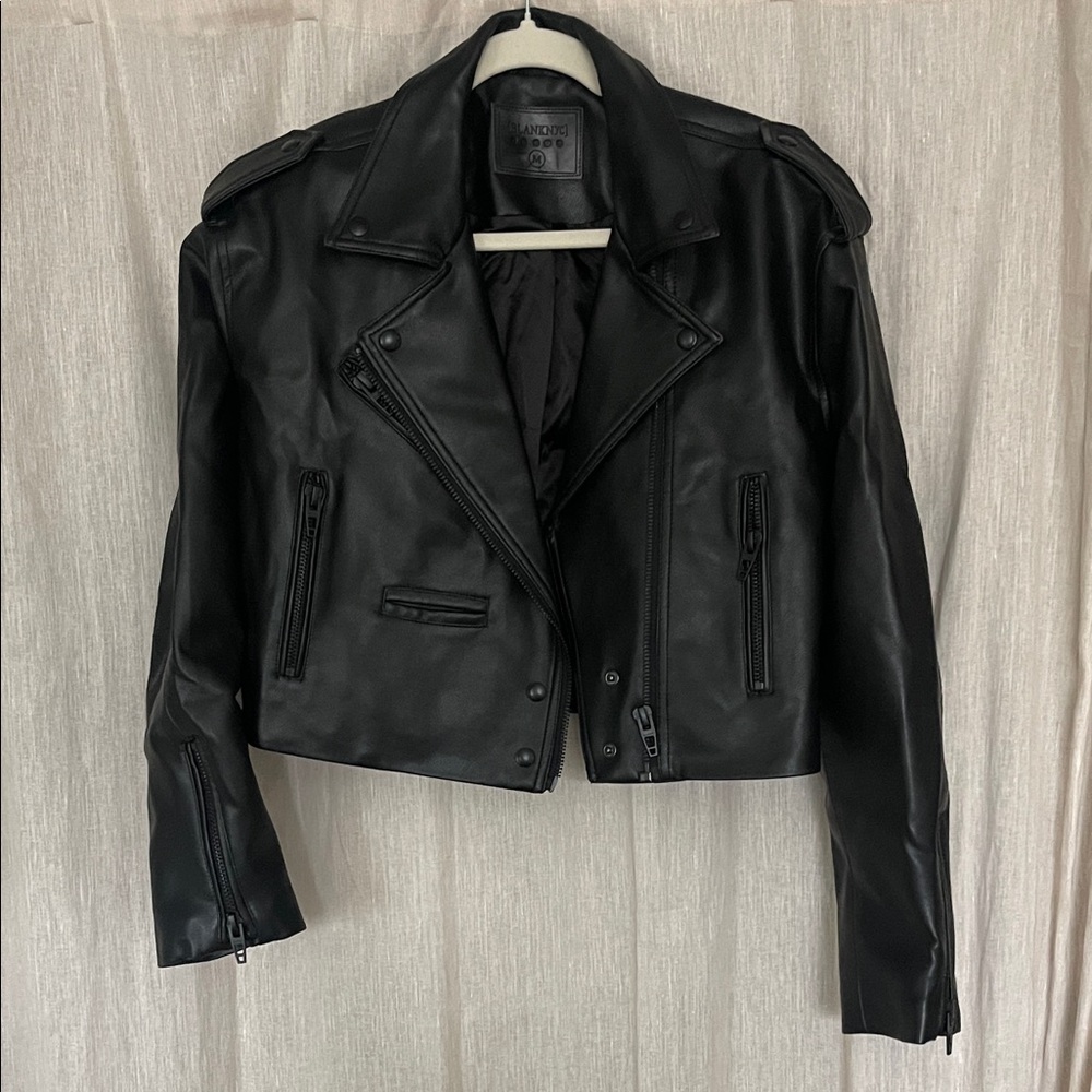 Blank NYC Black Leather Biker Jacket